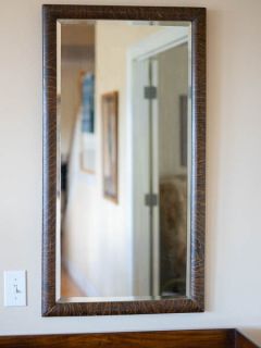 Antique Tiger Wood Mirror